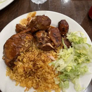 a plate of food on a table
