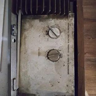 This is the ac unit that was falling apart.