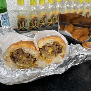 "New York" style chopped cheese, and nuggets.