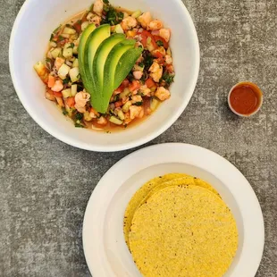 Shrimp Ceviche with Tostadas