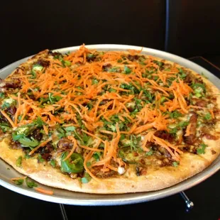 The Hanoi Fever!! I had to try this pizza because it had the hoisin sauce in it and it was so good!! Try it!!