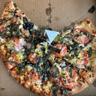 'Vegan in the Middle East' pizza with gluten free crust