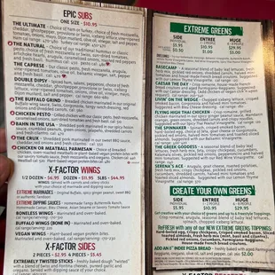 Other side of the menu 8/4/22