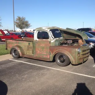 1950 Dodge on AWD 2002 Durango chassis. We completed fabrication for body swap.