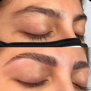 Brow lamination and fill in