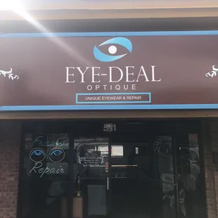 The front of the business.