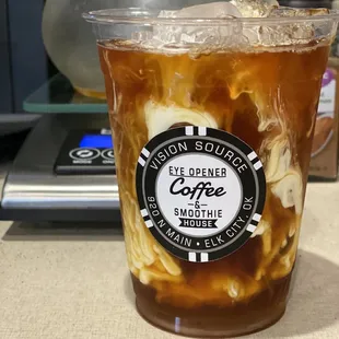 Iced pour over w/ cream