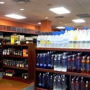 a wide selection of liquor