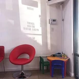 Place for littles to sit.