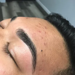 Clients beautiful eyebrows
