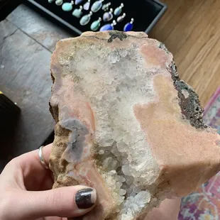 Pink amethyst slab