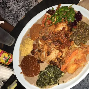 Ethiopian Brew, Tibs Fir Fir and Vegetarian combo!  praise due to the most high