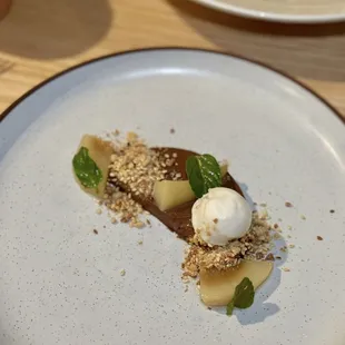 Sesame Chocolate Ganache - Ginger Ice Cream | Roasted Plums | Peanut