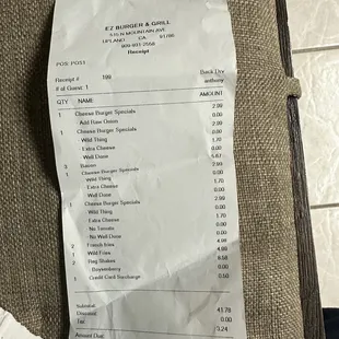 The bill of bad experience