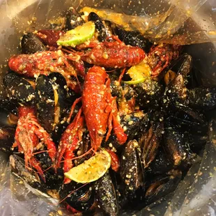 food, oysters and mussels