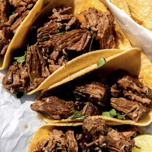 a plate of beef tacos