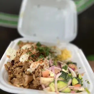 a container of food