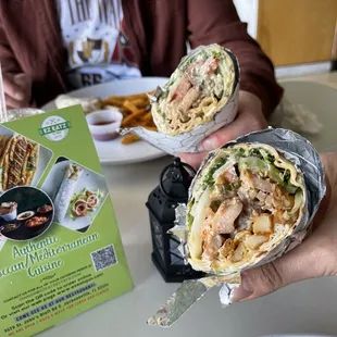 chicken shawarma wrap and my husband got the lamb shawarma wrap.