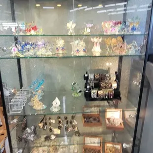 a display case full of sweets