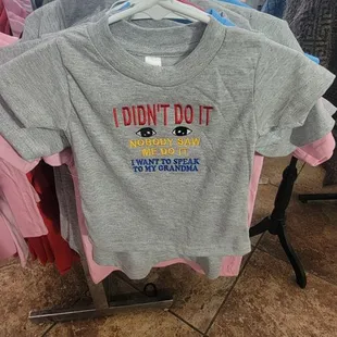 a t - shirt that says i didn't do it