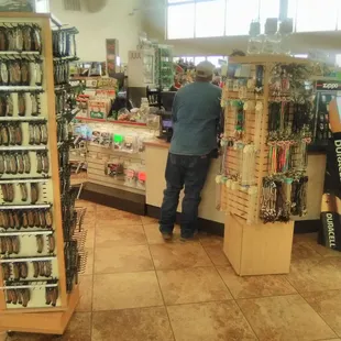 Personalized knives and jewelry by the front counter
