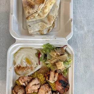 Chicken kebab plate