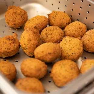 Perfect falafels - crispy on the outside, soft and delicious on the inside.