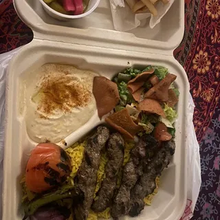 Kafta Kebab Plate