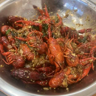 Thai basil crawfish