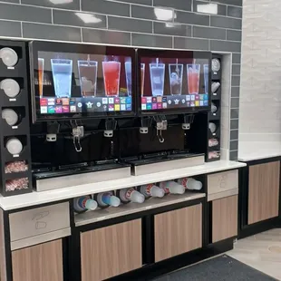 Soft drink fountain station