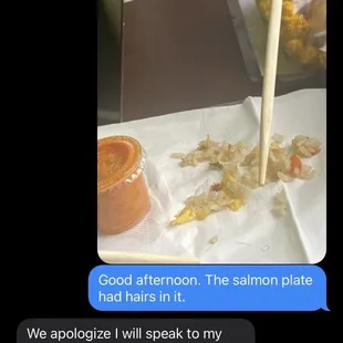 Hair in the food. Smh