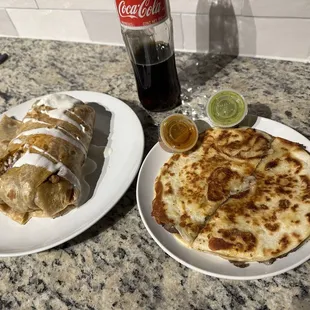 Bean and Cheese Quesadilla Burrito