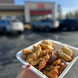 Yum! Freshly made. Half original/spicy. Thank you!