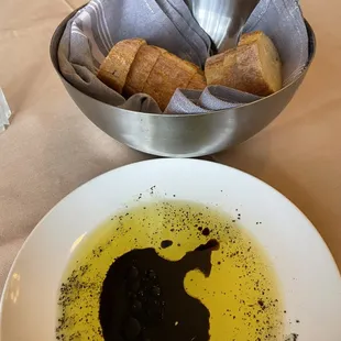 Bread with olive oil and balsamic