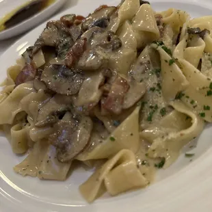 Pasta, Mushrooms &amp; Bacon Bits