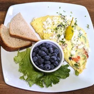 This is their Greek Omelet Breakfast Entrée.  Photo taken July 16, 2023.