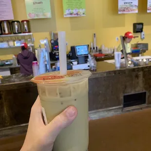 Avocado bubble tea. Really good!