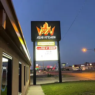 the front of the restaurant