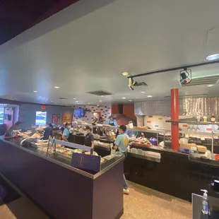 interior, sushi and sashimi