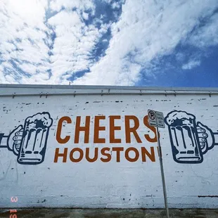 a sign for cheers houston