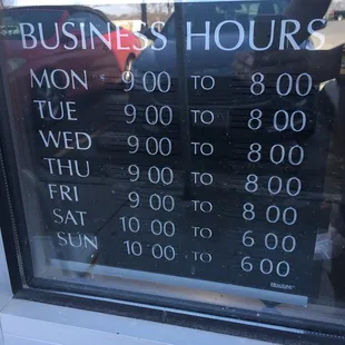 Business hours