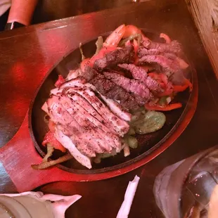 Chicken and Steak Fajitas