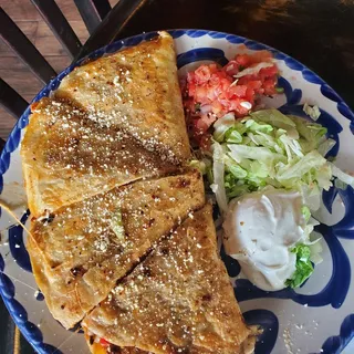SHRIMP AND CHORIZO QUESADILLA