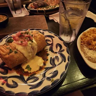 ACHIOTE CHICKEN CHIMICHANGA