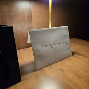 Cute card they had waiting at the table