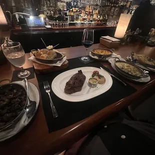 My steak and sides