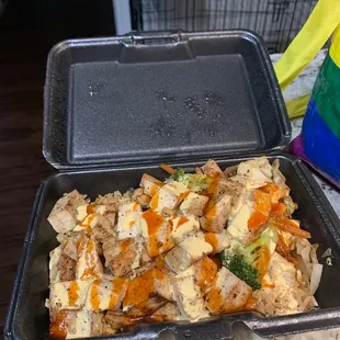 Tofu hibachi with fried rice