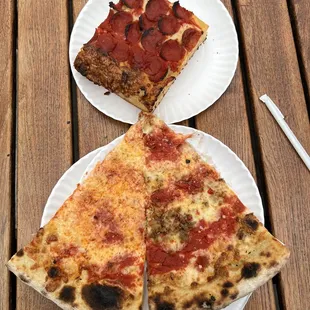 Regular, Ardigna, and Pepperoni Sicilian. The 3 Stooges. Nyuk! Nyuk! Nyuk!