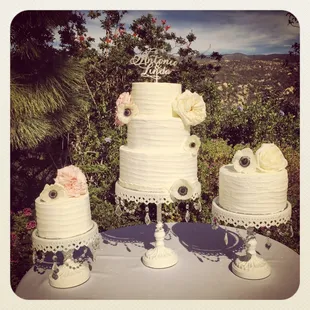 Custom wedding cakes.