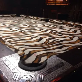 If you come to early to Fump &amp; Manny&apos;s this is what the pool table looks like before it&apos;s covered by a wooden plank!